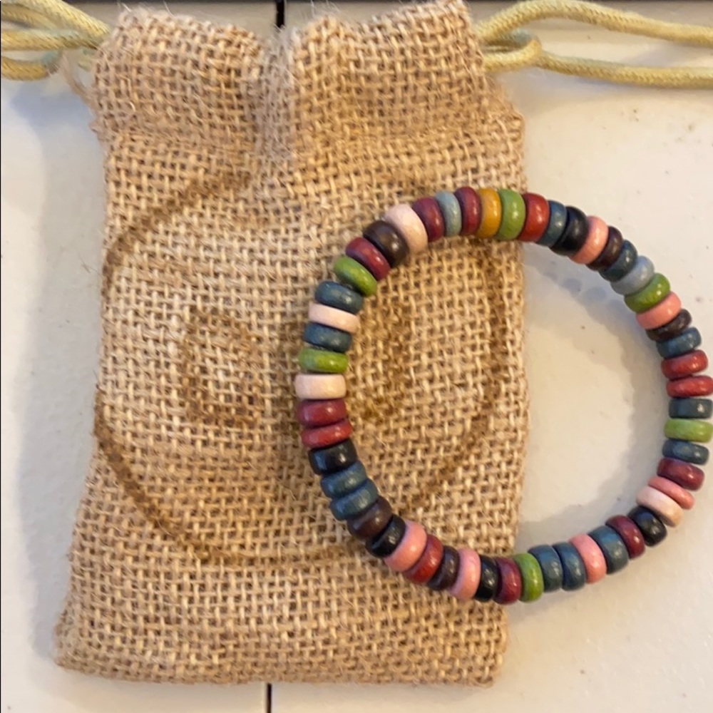 Dee Berkley Men’s Multi Colored Wood Bracelet